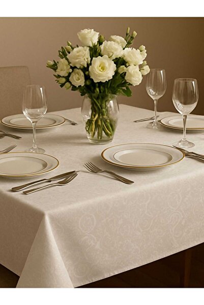 OEM White tablecloth 100% Cotton , teflon-coated, waterproof 140×180cm