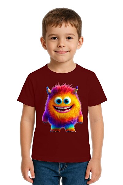 SEDİRLİ Tricou pentru copii Unisex Monster cu imprimeu bumbac bucăți din bumb...
