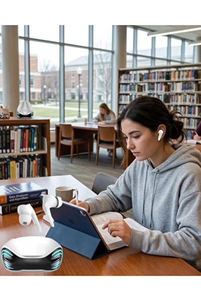 Kanonik Education سماعة بلوتوث مزدوجة الميكروفون متوافقة مع آيفون 11 وآيفون 1...