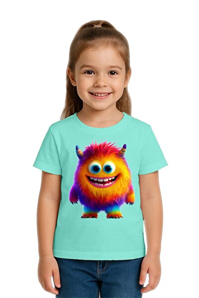 SEDİRLİ Tricou pentru copii Unisex Monster cu imprimeu bumbac bucăți din bumb...