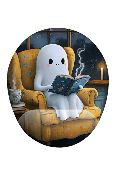 iyi fikirler لوحة ماوس لطيفة على شكل شبح مع مسند للمعصم، لوحة ماوس مريحة حذاء...