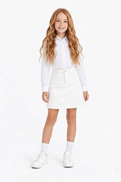 NOBLE STORE Κοστούμι φούστας για κορίτσια με λινό πουκάμισο, Στολή επίδειξης ...