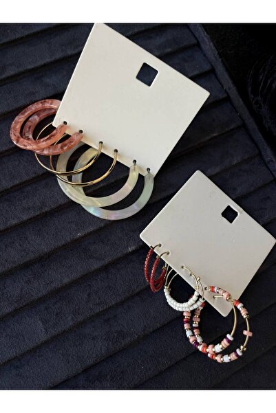Luxiva 6 Pairs of Different Model Women's Earrings Advantageous Package