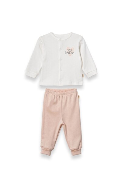 BabyCosy Organic Wear 100% قطن، طقم بناتي مكون من قطعتين – طقم الأميرة الصغير...