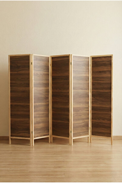 Vovikon Ahşap 5 Kanat MDF Katlanır Oda Ayırıcı Paravan Seperatör