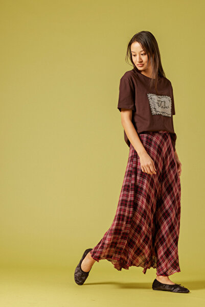 Nisan FUSTĂ LUNGĂ în carouri