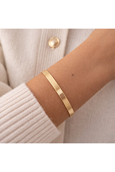 nerora 14K Altın Kaplama Ajda Bilezik Tekli