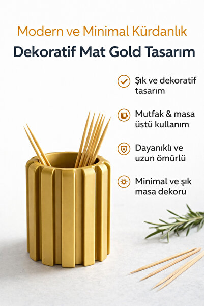 StudioAslanDesign Modern Dekoratif Kürdanlık – Minimal Tasarım Mutfak & Masa ...