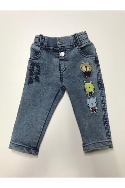 Baby Slon Kids Clup Mevsimlik kumaşı likralı iç belden lastik ayarlı cepli er...