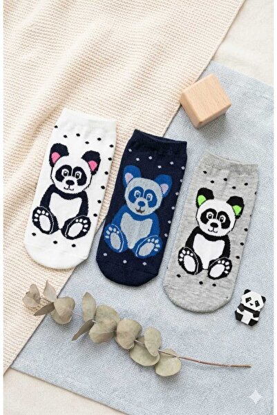 Funny Life Σετ 3 χαριτωμένων γυναικείων μποτάκιων με σχέδια και κάλτσες - Pan...