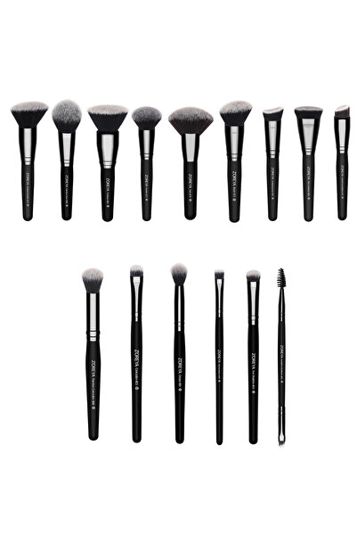 Z'oreya 15-Piece Professional Full Makeup Brush Set – Synthetic Bristles, Woo...