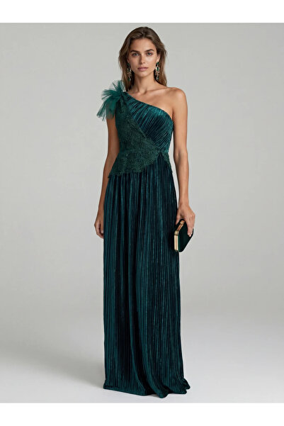 Ejolie Amber green velvet long Velvet