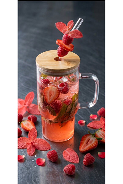 ABAS Sheer glass cup with a Strappy and wooden lid