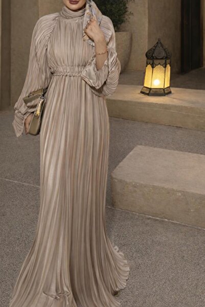 Sara Deluxe فستان طويل أنيق مطوي عالي الجودة