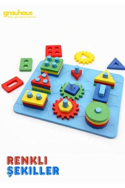 GRAUHAUS Colorful Shape Matching Game Motor Skill and Intelligence Developmen...