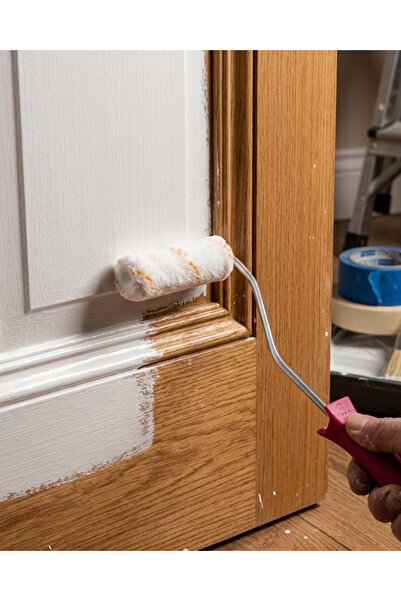 Mestore Professional Mini Paint Roller 10 cm Paint Brush Set with 6 Spare Rol...