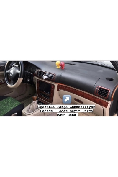 FD Damla Etiket Volkswagen Passat B5 B5,5 Torpido Şeriti Maun Kaplama Maun Re...