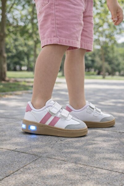 ALTUNTAŞ Boys - Girls Velcro Fastening Non-Slip Sole Lighted Casual Sports Sh...