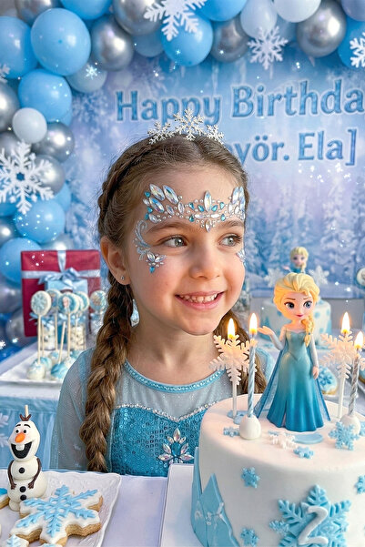 BearPear Elsa Konsept Yüz Taşı Parti Festival Makyaj Face Gems Sticker