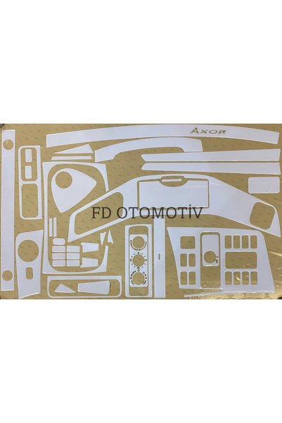 FD Damla Etiket طقم ترابيكو مرسيدس أكسور، وحدة تحكم، زخرفة، غطاء للصدر، لون أبيض