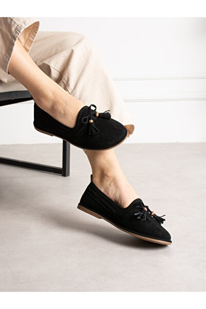 ALEMDAR AYAKKABI SAVRİLA Μαύρες Μπαλαρίνες με Φιόγκο