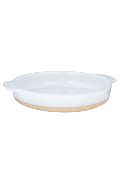 Lurch Terra Nova vas din ceramica rotunda D26x5cm alb/crem