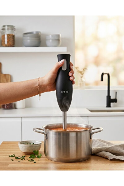 Teknoşık Tekno Şik Ergonomic Hand Blender with Stainless Steel Blender Foot