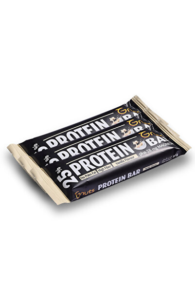 gnuts ألواح بروتين جي-ناتس - بنكهة الفانيليا، عبوة من 3 قطع