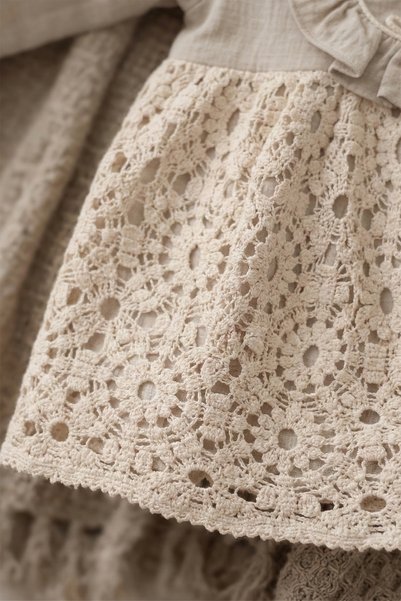 CELYSE Baby Girl, Robadan Ruffled Dress, Lace Pieces, Birthday, Party, Wedding, Holiday