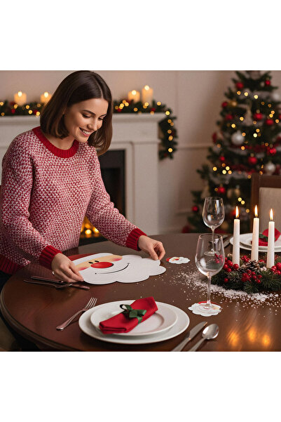 FAMİLY Coasters and cup holders - Santa Claus - 8 pieces