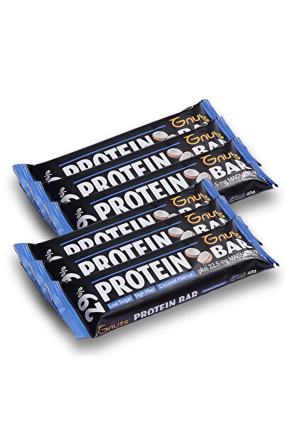 gnuts ألواح بروتين جي-ناتس - بنكهة جوز الهند، عبوة من 6 قطع