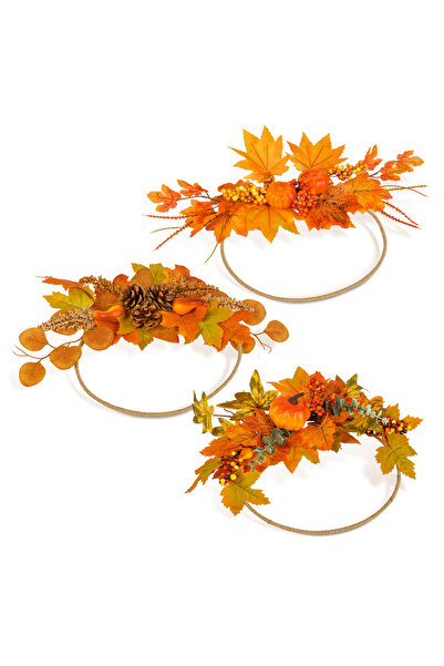OEM Autumn Decoration – Wreath / Door Hanger – 24 cm – 3 models