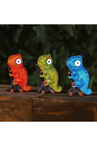 Garden of Eden LED solar animal - cameleon - 2 x LED alb cald - 3 modele