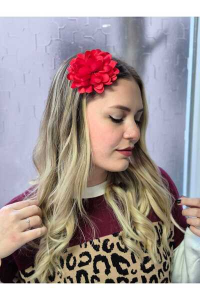 Melkady Aksesuar MelKady 523F - Saten Çiçek Figürlü Lüx Pens Toka - Okul , Ku...