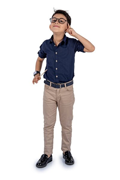 Sy Store Cămașă și pantaloni pentru băieți, cu curea, set combinat clasic și ...