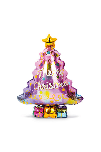 FAMİLY Balon de Craciun - folie de aluminiu - brad - 58 x 83 cm
