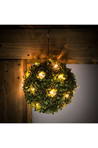 Garden of Eden Buxus solar suspendat - 25 cm - 20 LED alb cald