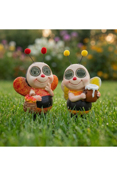 Garden of Eden Figurină solară pentru grădină - albină cu ochi mobili - 112 L...