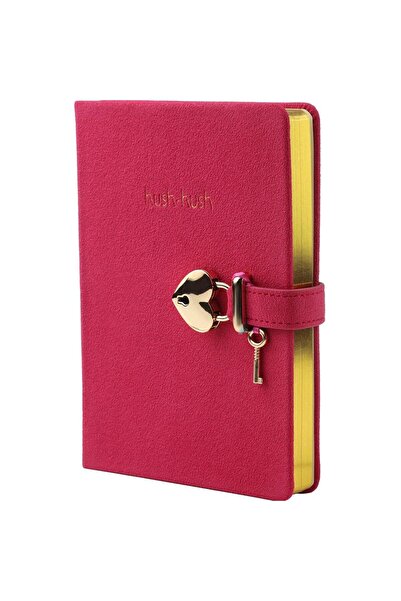 ELBA Vj Defter Hush Hush Kilitli 13x18 80 GR 160 YP Çizgili Fuşya 1330