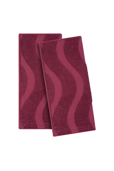 cevheri store منشفة مموجة من قطعتين 30 × 50 سم لون أحمر داكن
