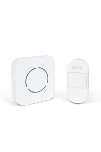DELIGHT Baterie digitala si clopot wireless - Kinetic - alb - LED albastru