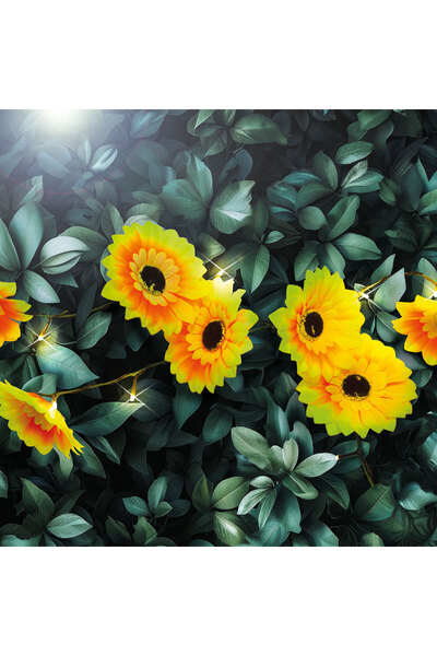 Garden of Eden Ghirlandă solară cu flori - 2 m - 20 LED-uri alb cald