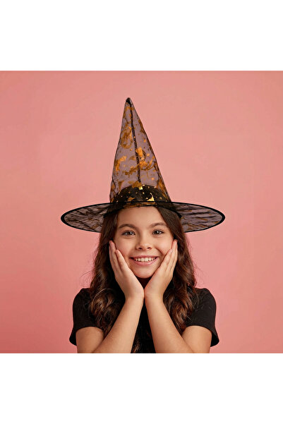FAMİLY Halloween witch hat - 4 colors, Polyester - 38 x 34 cm