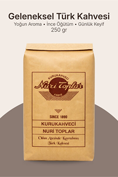 Nuri Toplar Geleneksel Türk Kahvesi 250 g – Siparişe Özel İnce Öğütüm Taze Çe...