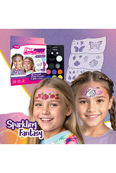 TyToo Sparkling Fantasy Face Paint Set - 6 Mosaic Pattern
