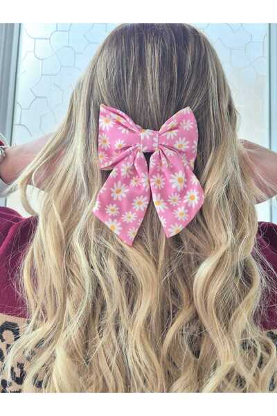 Melkady Aksesuar MelKady 527C - مشبك أوتوماتيكي فاخر من نوع Papatya منقوش Bow...