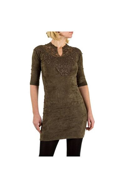 DLY Voyelles dress R004 khaki color