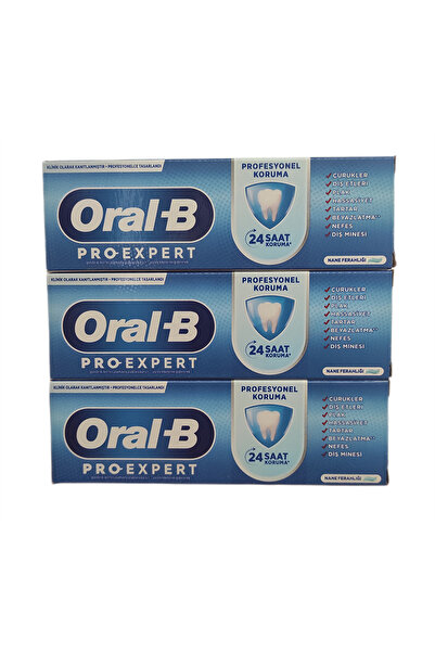 Oral-B PRO EXPERT PROFESYONEL KORUMA NANE FERAHLIĞI 75 ML DİŞ MACUNU X 3 ADET