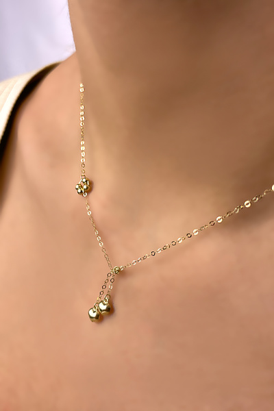 Altınaşkı Kalpli Halka Altın Kolye