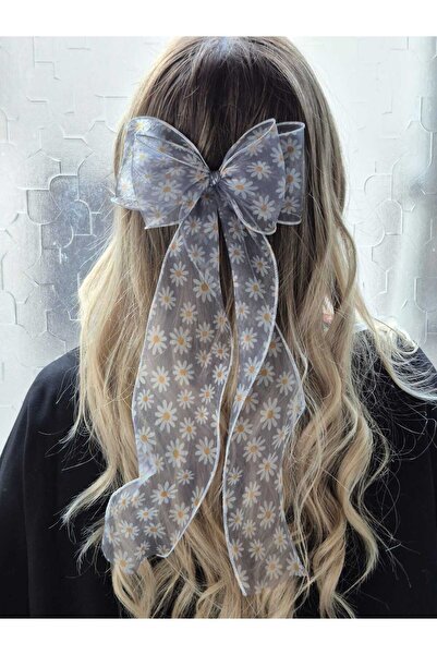 Melkady Aksesuar Melkady 517B - Papatya Patterned Curly Ruffled Organza Luxur...